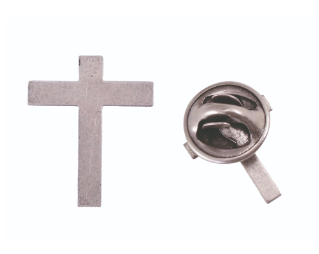 Pin's croix argent