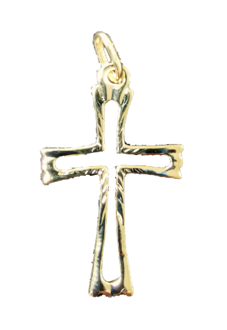 Croix plaqué or - 20x30mm ajourée