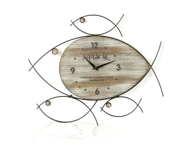 Horloge murale Follow me - Matthew 4:10