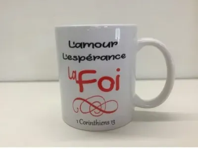 Mug LA FOI l'espérance l'amour - 1 Corinthiens 13