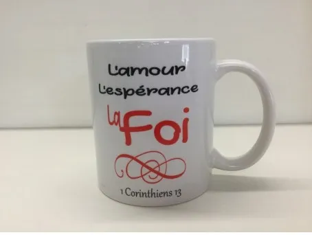 Mug LA FOI l'espérance l'amour - 1 Corinthiens 13