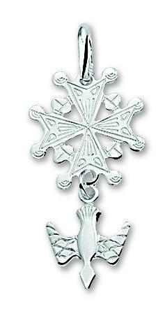 Pendentif Croix Huguenote argent 925