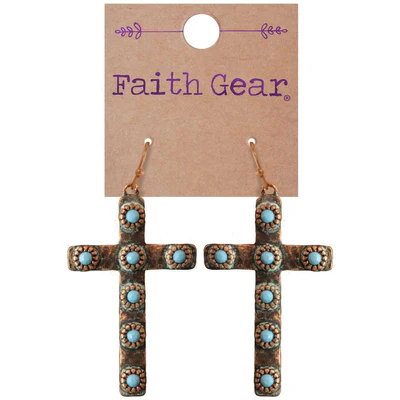 Boucles d'oreilles Croix - Faith Gear