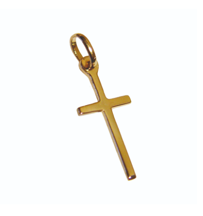 Pendentif croix plaqué or 20mm