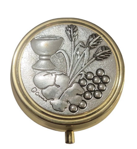 Custode doré/diamant/argent 5cm couvercle blé et vigne