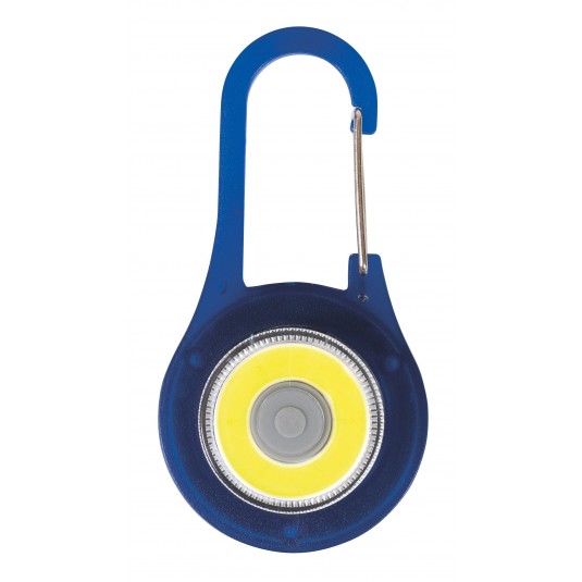 Porte-clés bleu mousqueton LED - Ta parole est comme une lampe