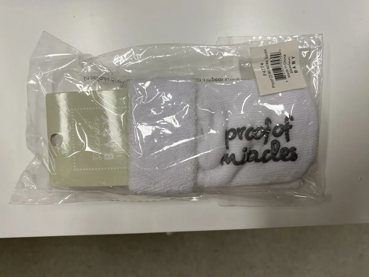 Chaussette Bébé blanc - Proof of miracles
