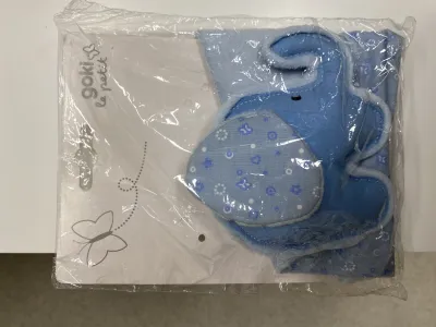 Tutdoek olifant blauw God zorgt
