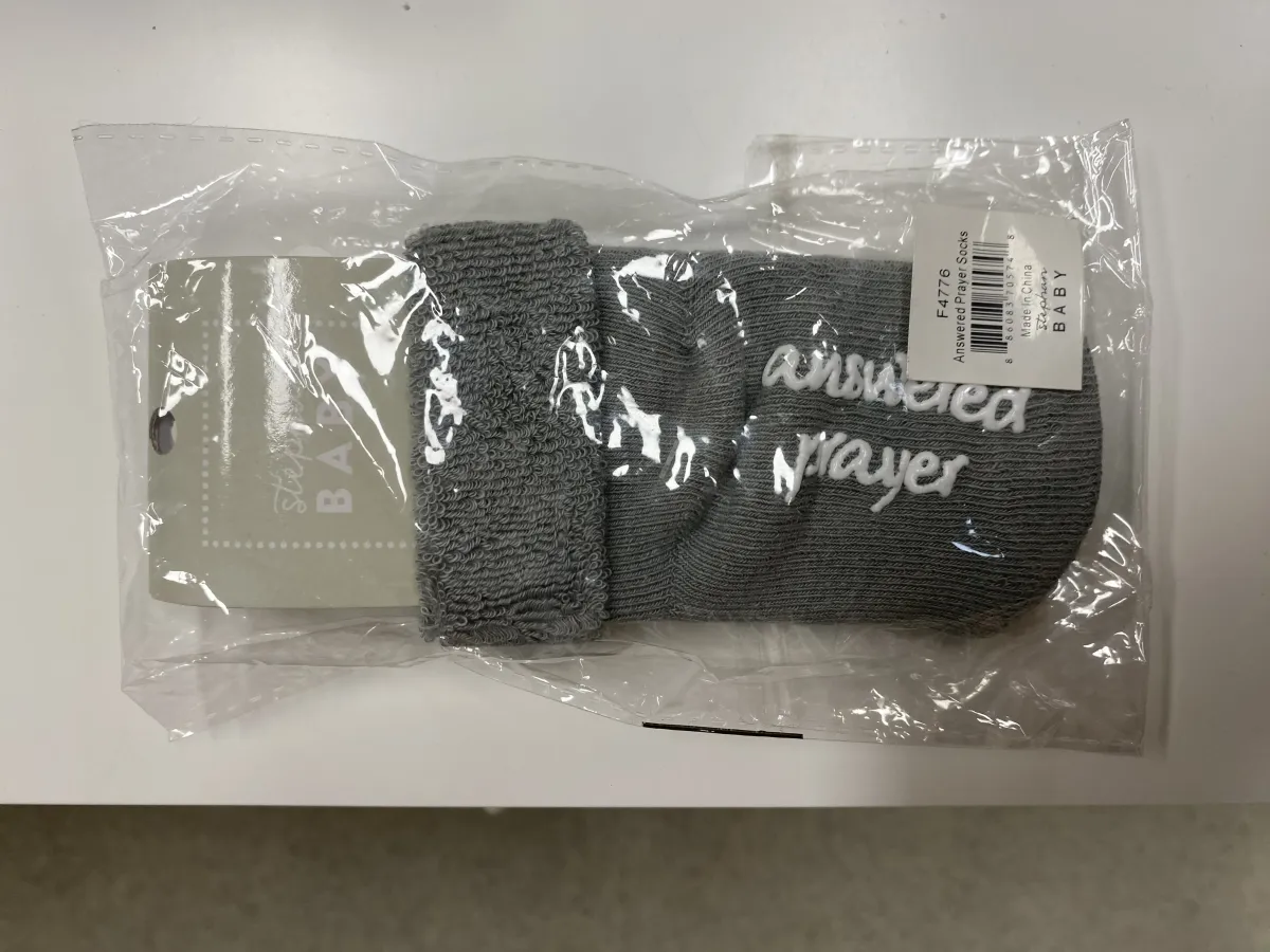 Chaussette Bébé gris - Answered prayer