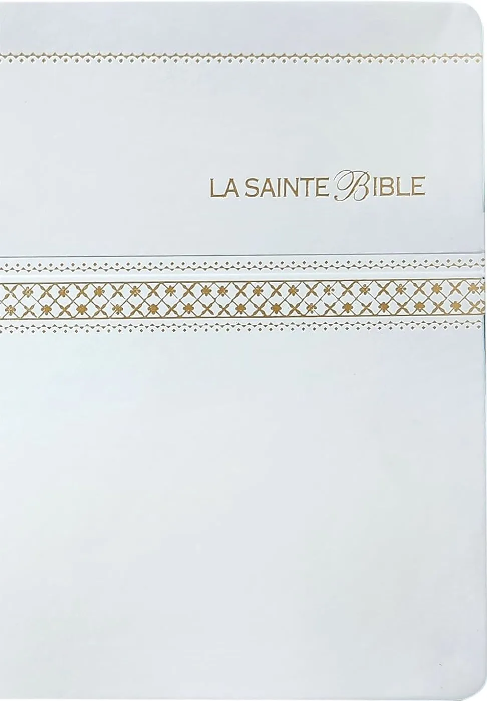 Bible Segond 1910 famille souple blanc or - Paroles de Jésus en rouge