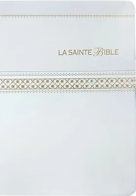 Bible Segond 1910 famille souple blanc or - Paroles de Jésus en rouge
