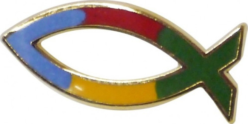 Pin's ICHTUS arc-en-ciel