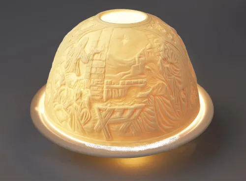 Photophore en porcelaine Les 3 Crèches