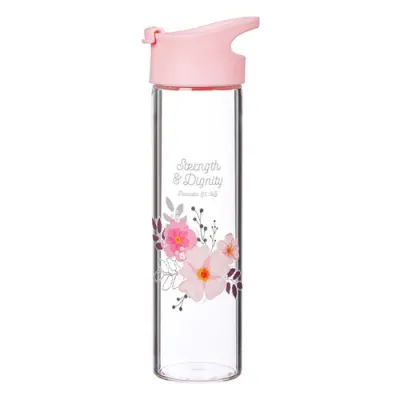 Bouteille en verre Strengh & Dignity - Proverbs 31:25