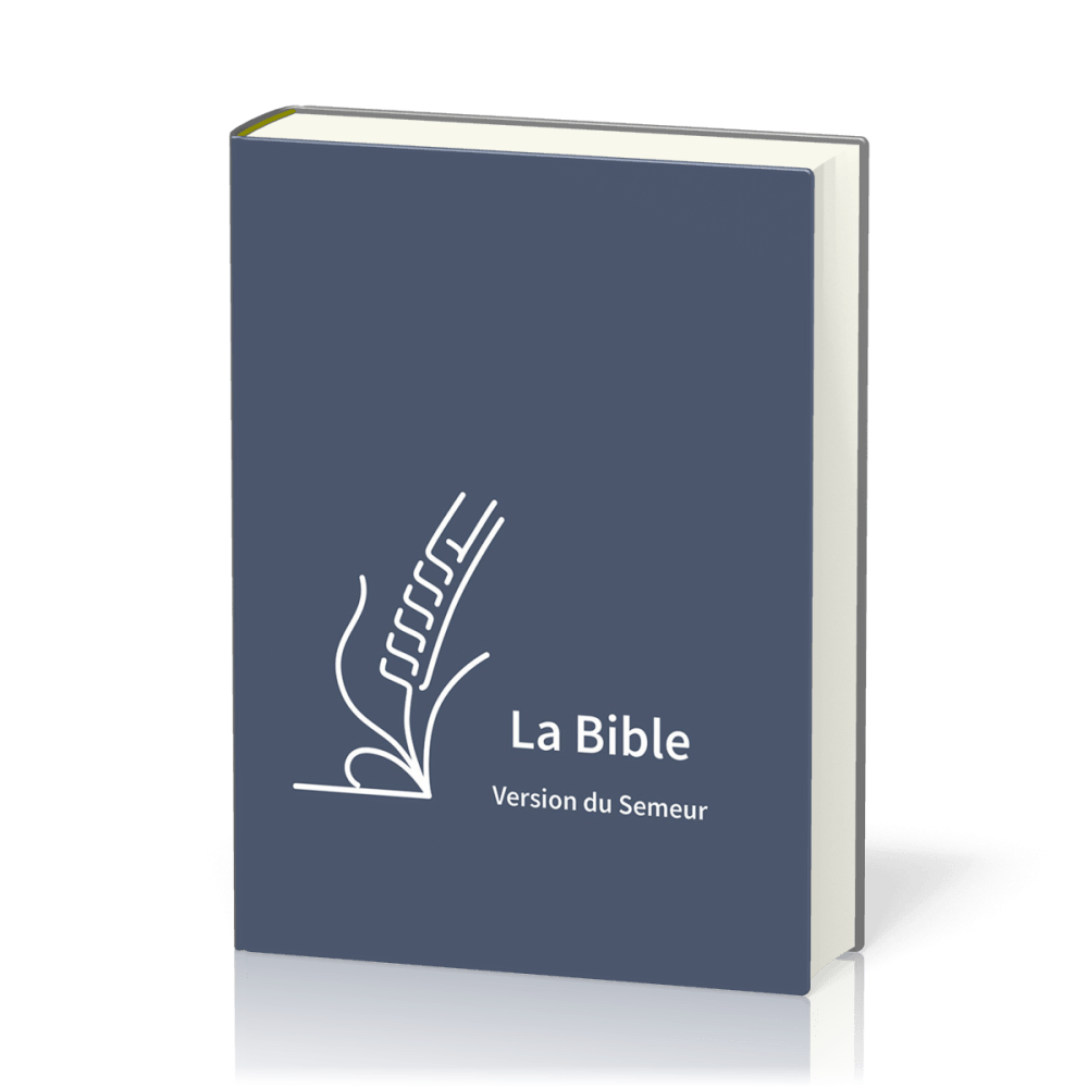 Bible Semeur rigide lin bleu