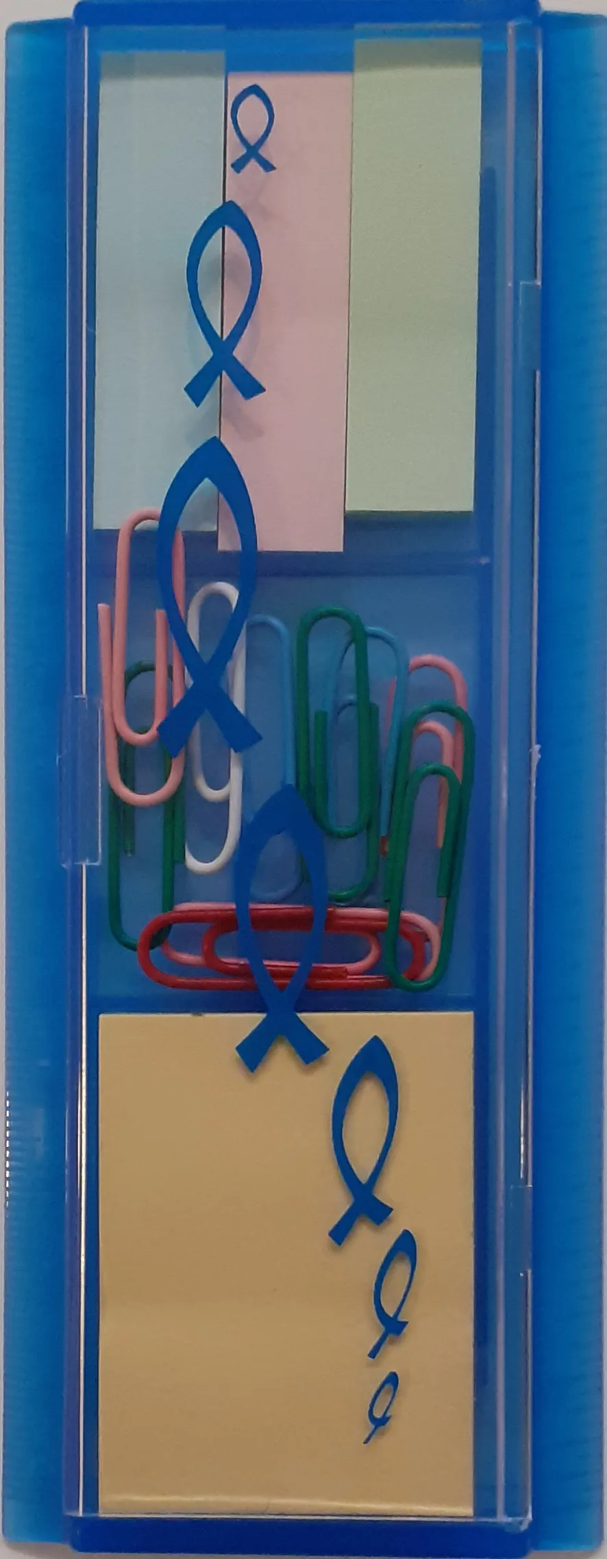 Set de bureau - règle 14cm/post-it/trombone