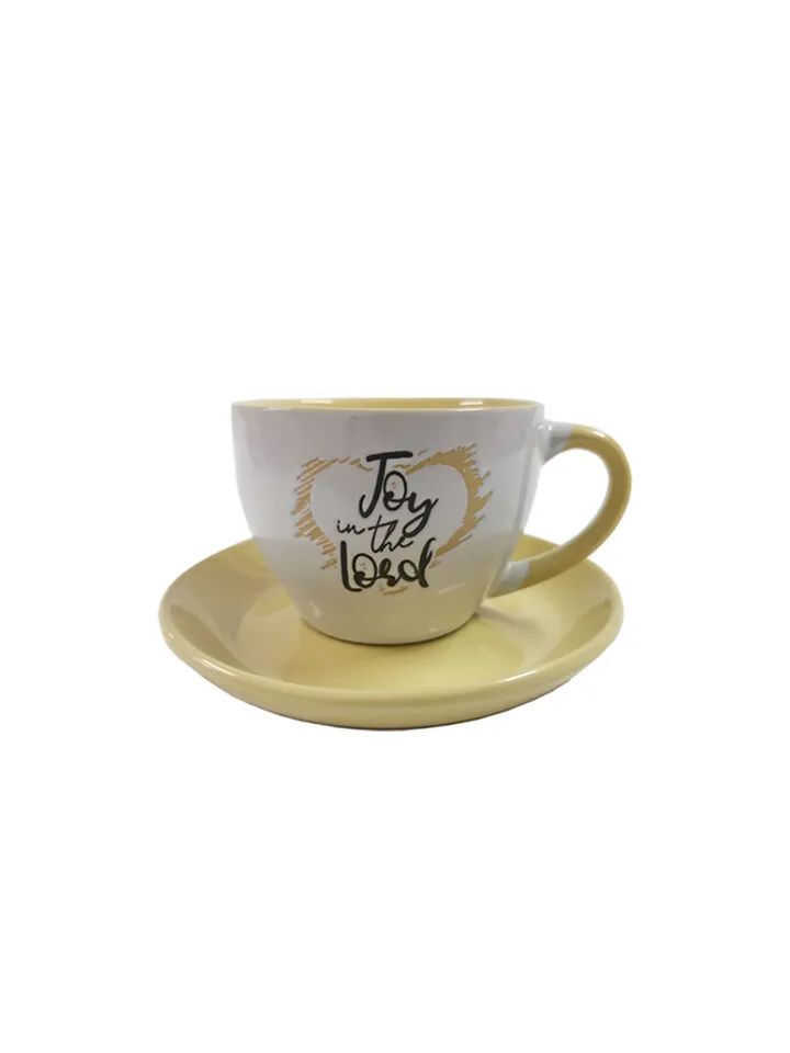 Mug cup & saucers Joy in the Lord