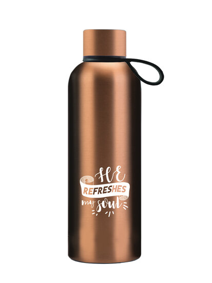 Bouteille thermos He refreshes my soul - coffee brown