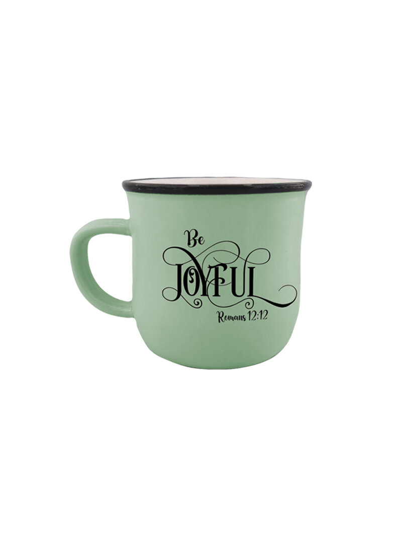 Mug ceramic Be Joyful - Romans 12:12