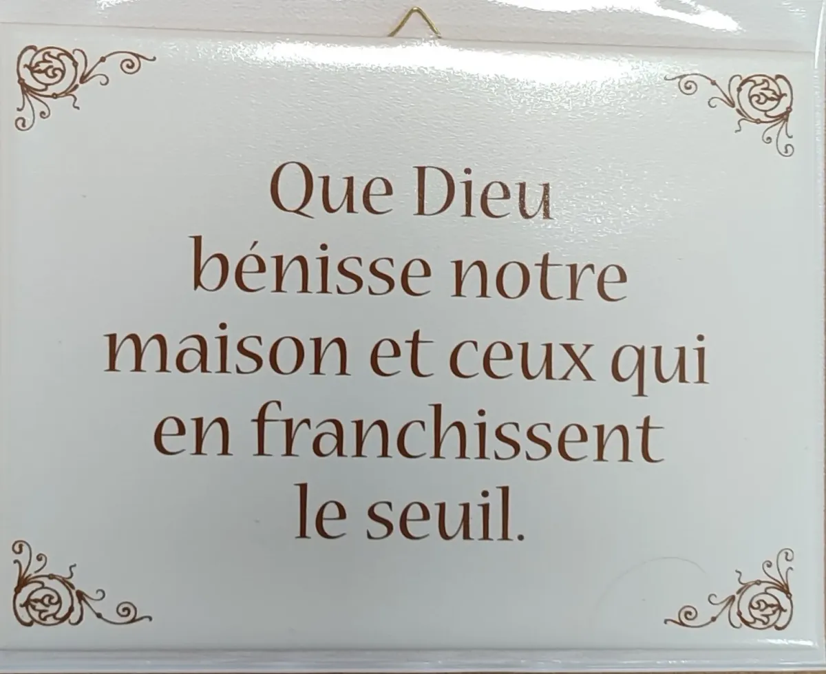 Céramique Que Dieu bénisse notre maison