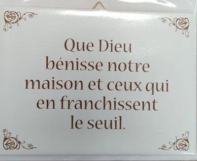 Céramique Que Dieu bénisse notre maison