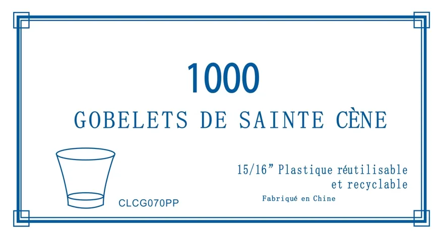 1000 Verres sainte cène plastic
