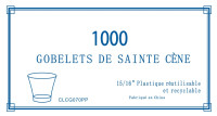 1000 Verres sainte cène plastic