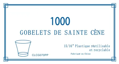 1000 Verres sainte cène plastic