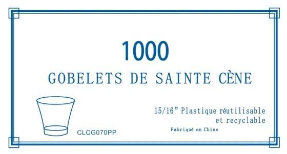 1000 Verres sainte cène plastic