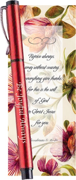 Stylo gel Be joyful always - 1 Thess. 5:16-18