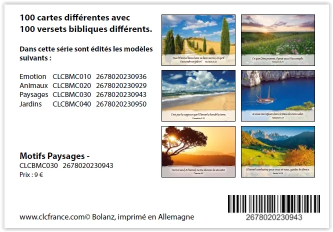 Lot 100 cartes - Paysages