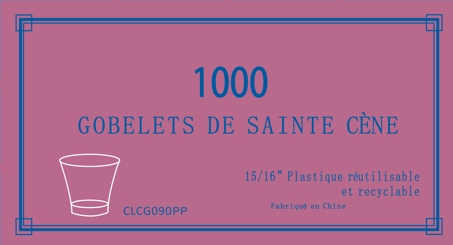 1000 Verres sainte cène plastic rouge