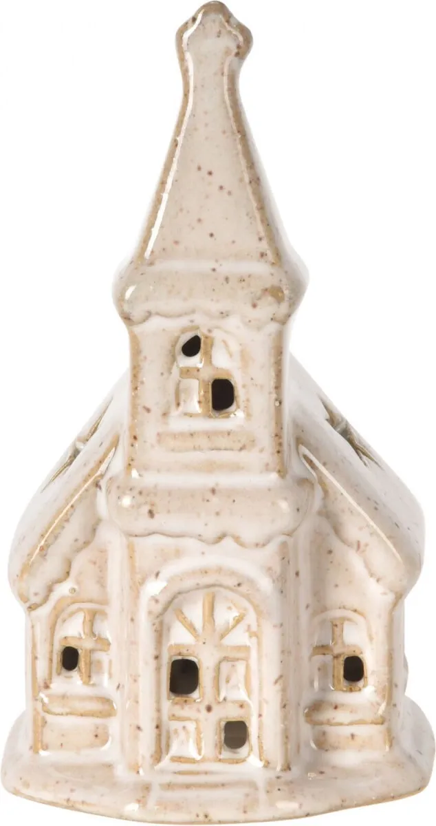 Figurine porcelaine lumineuse - Eglise