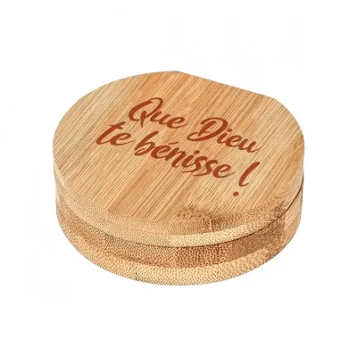 Boîte à bijoux bambou et miroir - Que Dieu te bénisse !