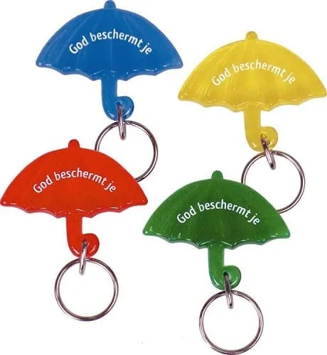 Sleutelhanger paraplu God beschermt je