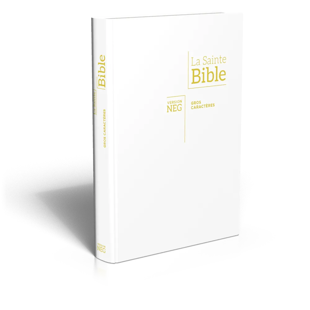 Bible NEG gros caractère souple toilée blanche