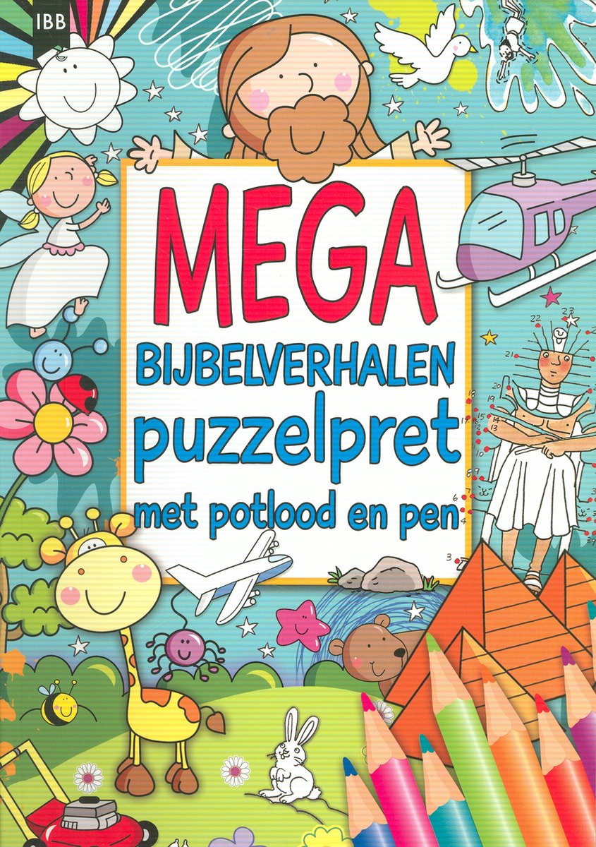 Mega - Bijbelverhalen puzzelpret met potlood en pen