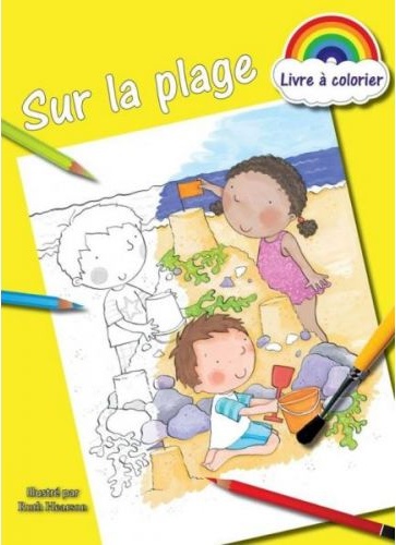 Sur la plage - Livre à colorier