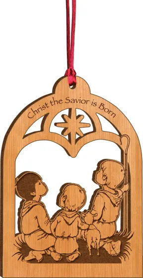 Guirlande bois - Christ the Savior is Born