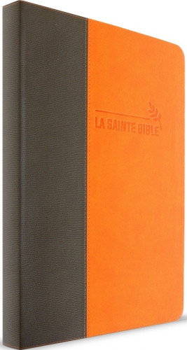 Bible Esaïe 55 confort souple Duo orange/gris zip