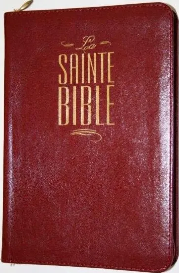 Bible Esaïe 55 souple Bordeaux Zip Onglets
