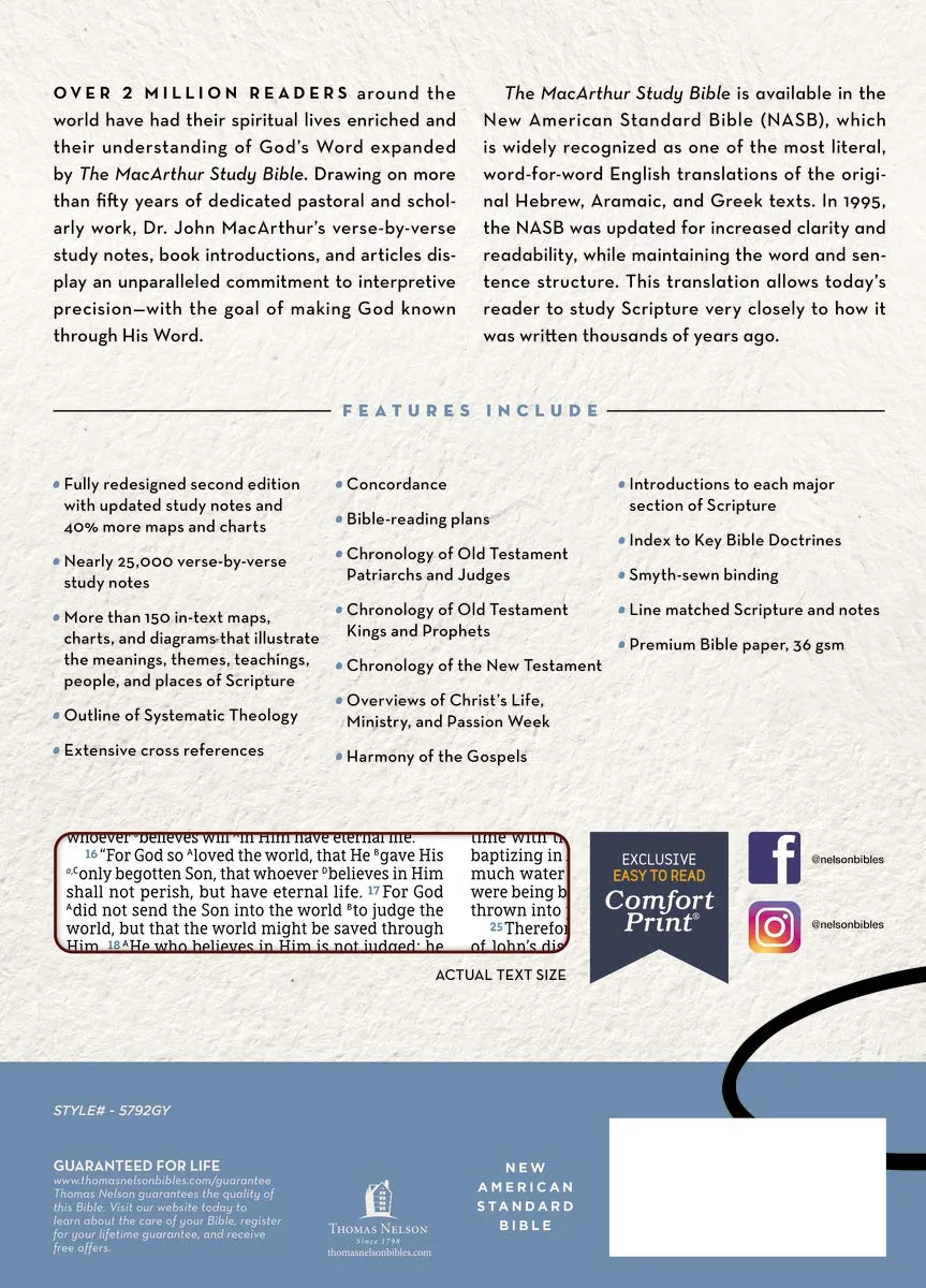 NASB The MacArthur Study Bible (second edition)