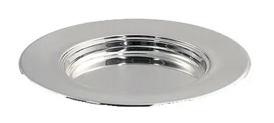 Assiette pain plate sainte cène inox argent
