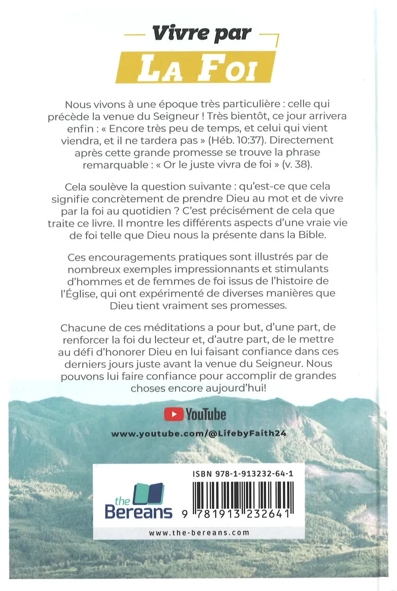 Vivre par la foi - prendre Dieu au mot et l'honorer par notre confiance
