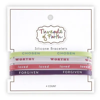 Bracelets silicone Chosen - Worthy - Loved - Forgiven (4)