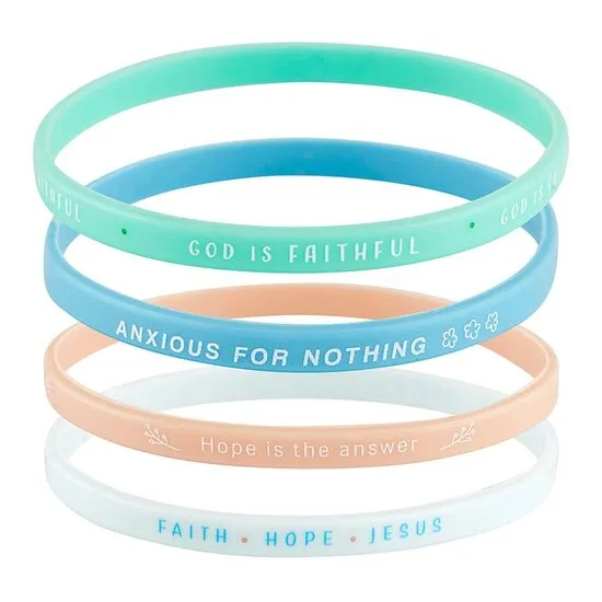 Bracelets silicone God is faithful - Faith Hope Jesus (4)