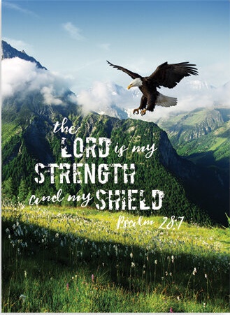 Notepad The Lord is my strength and my shield - Psalm 28:7