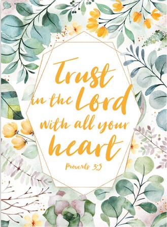 Notepad Trust in the Lord with all your heart - Proverbs 3:5