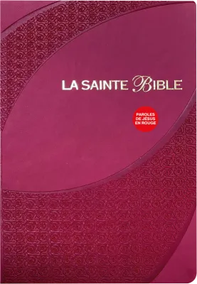 Bible Segond 1910 famille souple rouge or onglets - Paroles de Jésus en rouge
