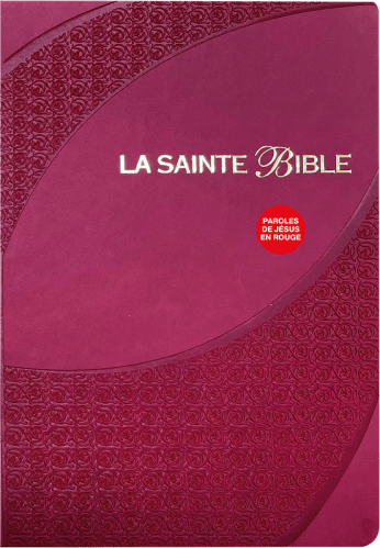 Bible Segond 1910 famille souple rouge or onglets - Paroles de Jésus en rouge